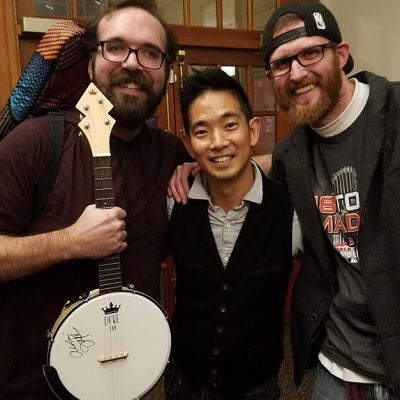 Jake, Jake and a DUKE10 Banjo Uke