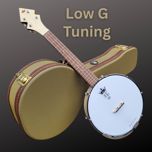 DUKE10-V3 Banjo Ukulele | Hard Case | LOW G Worth Brown Strings