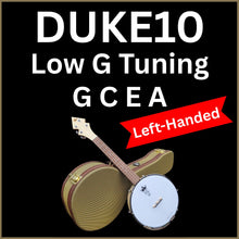 Load image into Gallery viewer, DUKE10-V3 LEFT-HANDED Banjo Ukulele | Hard Case | LOW G Worth Brown Strings